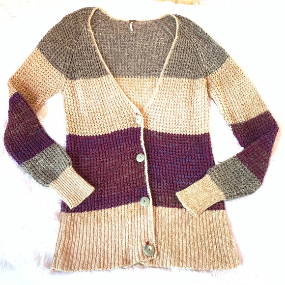 Free People Sweaters - Free People mohair blend knit color block sweater